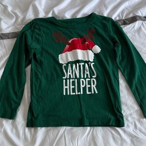 The Children's Place Green Santa's Helper Long Sleeve Tee